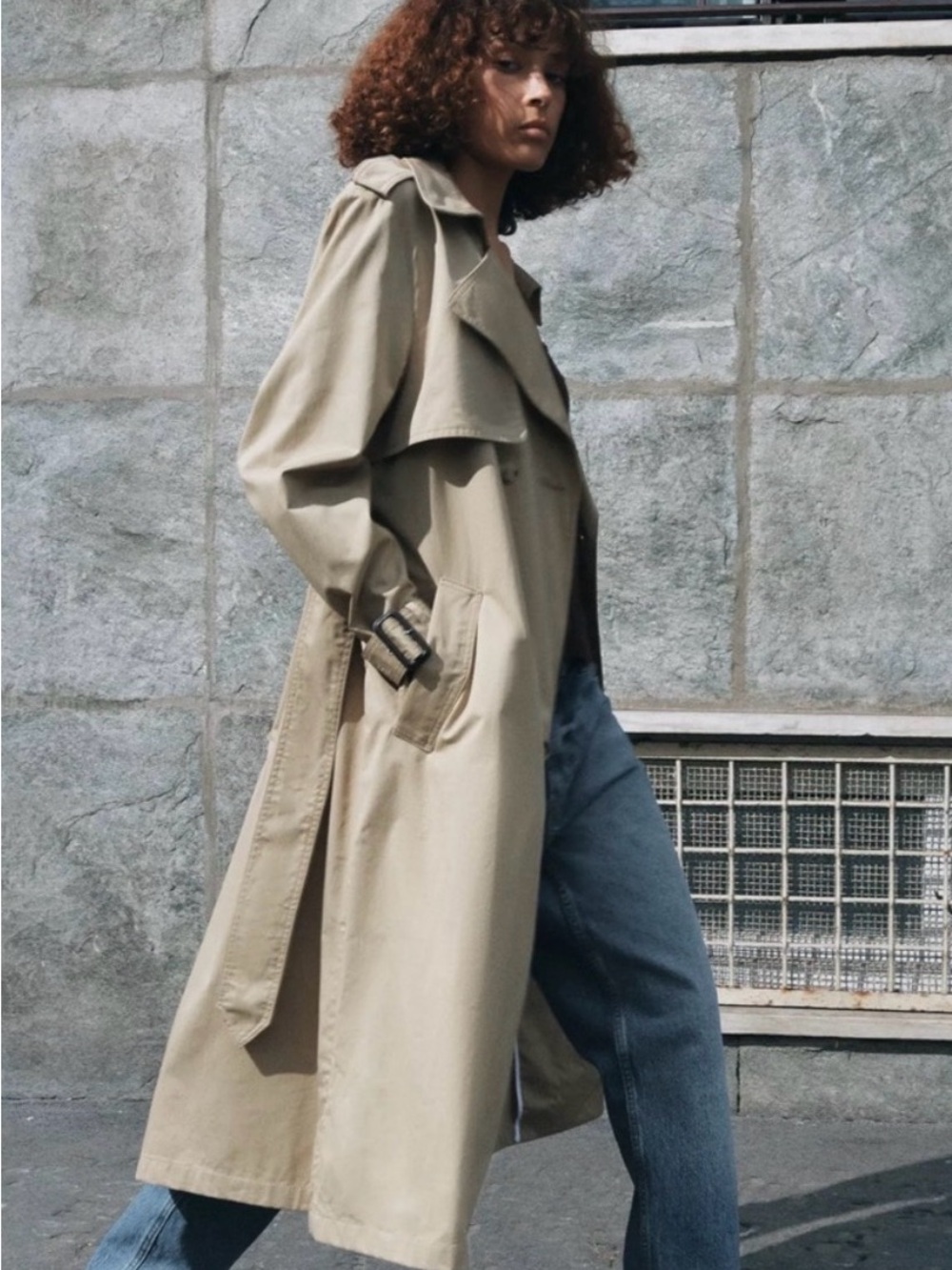 ZARA Belted Trench Coat - Picture 4 of 7